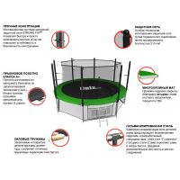 Батут с сеткой UNIX line 12 ft inside Green (366 см)