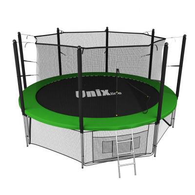 Батут с сеткой UNIX line 12 ft inside Green (366 см)