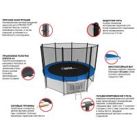 Батут с сеткой Unix Line 8 FT outside Blue (244 см)
