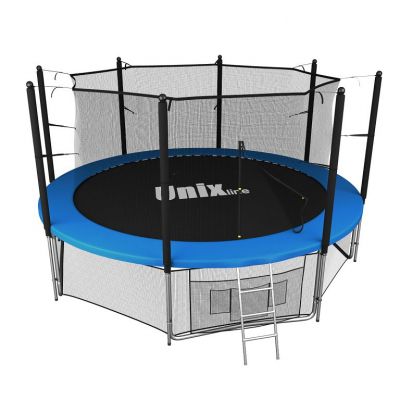 Батут с сеткой UNIX line 12 ft inside Blue (366 см)