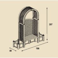 Садовая скамейка Амстердам Белая 43801